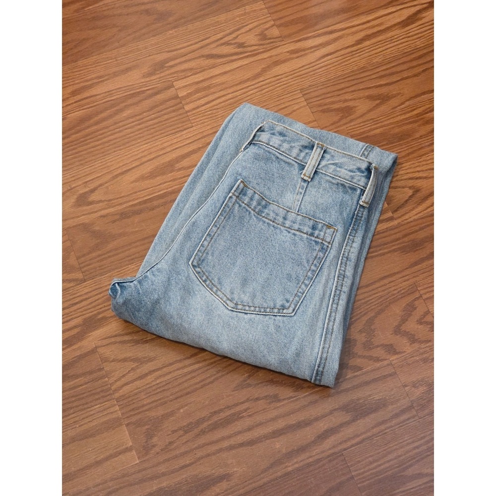 J. Galt Brandy Melville Light Wash Wide Leg High Rise Jeans Women Size S 19147‎